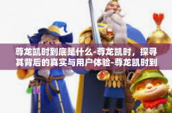 尊龙凯时到底是什么-尊龙凯时，探寻其背后的真实与用户体验-尊龙凯时到底是什么
