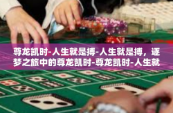 尊龙凯时-人生就是搏-人生就是搏，逐梦之旅中的尊龙凯时-尊龙凯时-人生就是搏