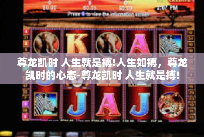尊龙凯时 人生就是搏!人生如搏，尊龙凯时的心态-尊龙凯时 人生就是搏!